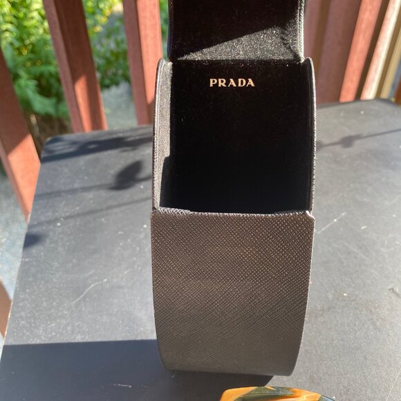 PRADA tortoiseshell Eyeglasses with Olive Green Frames and Case - Picture 6 of 7